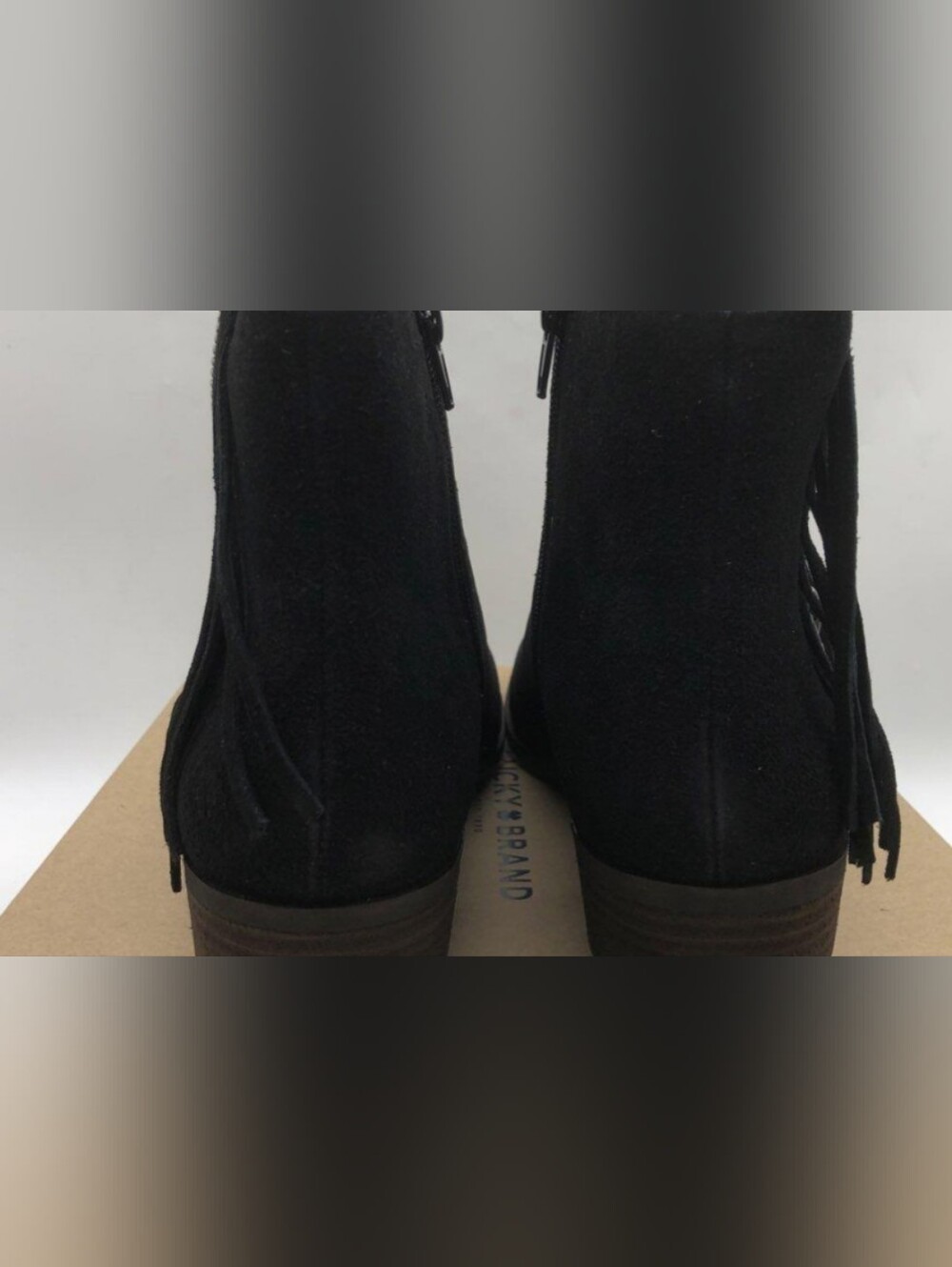 Lucky Brand Beeliner Suede Ankle Booties Size 9.5M New/Box - Picture 3 of 7